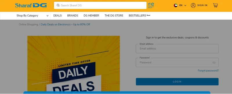Daily electronic Deals on Sharaf DG