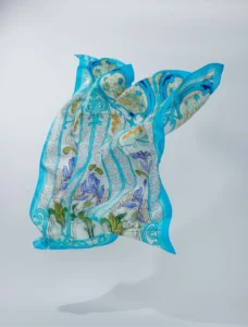 Maje Mosaic pattern silk scarf 